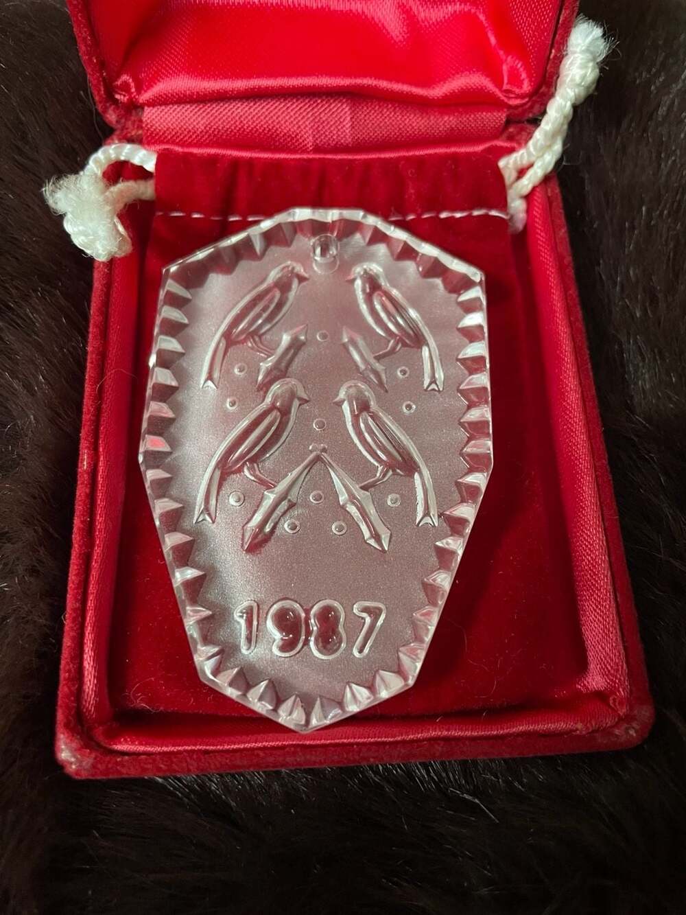 Waterford Crystal 1987 Four Calling Birds 12 Days of Christmas Ornament